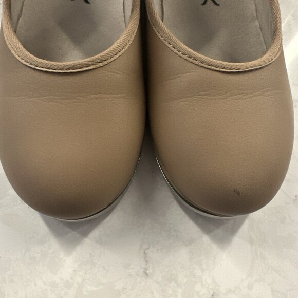 Capezio Tap Shoes Girls 11 M Tan Nude Dance Class Easy On Performance Classic - Picture 4 of 9